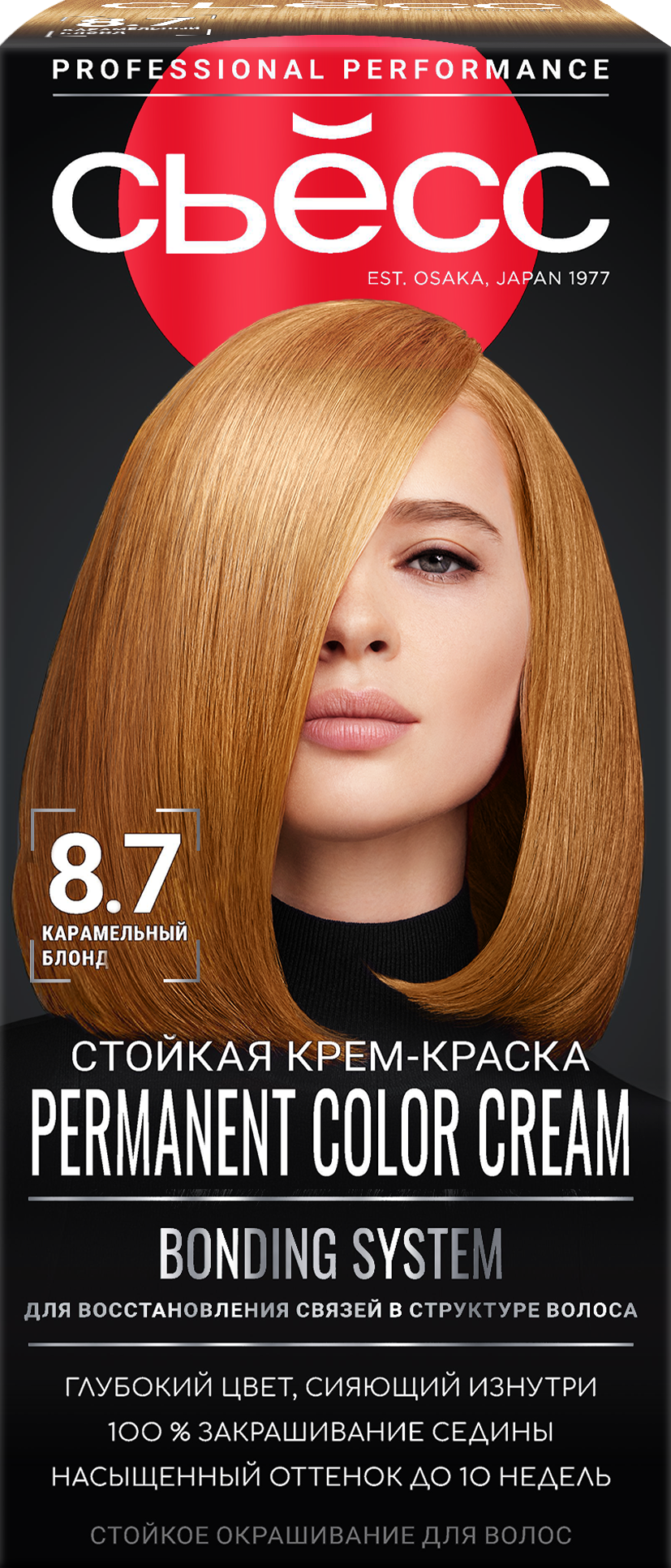 Стойкая крем-краска Карамельный блонд 8.7